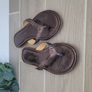 Jack Rogers Metallic Collins Flip Flop size 8